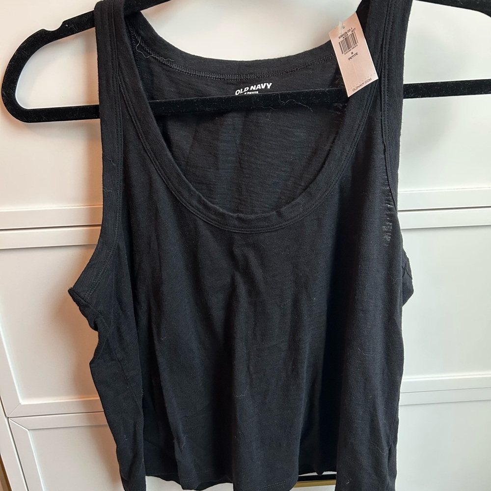 Old Navy Women's Black Crop Tank Top